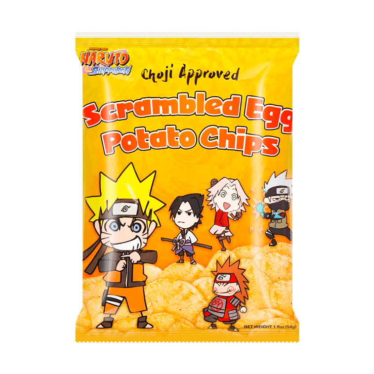Naruto Shippuden Scrambled Egg Potato Chips - Delicious 54g Snack