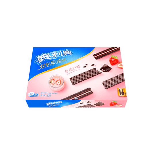 OREO Double Crisp Strawberry Cream Chocolate Wafers - 16 Pieces, 6.77oz for a Deliciously Sweet and Crunchy Treat