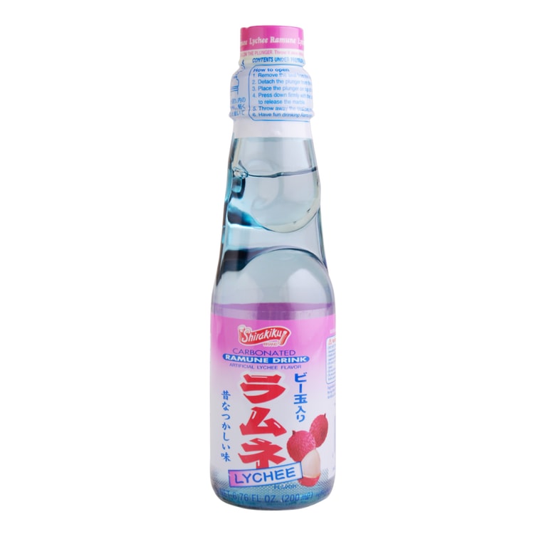 Ramune Soda Lychee Flavor Japanese Drink - 6.76fl oz of Popular and Delicious Refreshment