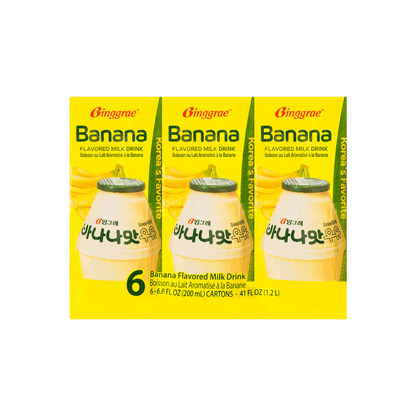 Six-Pack of 6.76oz Korean Banana Milk