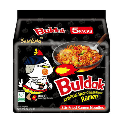 Korean Buldak Stir-Fried Ramen - Hot Chicken Flavor, Packaging May Vary, 5 Packs* 4.94oz